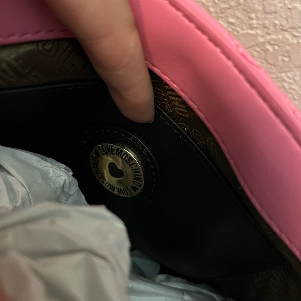 NWT Love Moschino Quilted Pink Bag (+Crossbody strap) - Picture 7 of 7